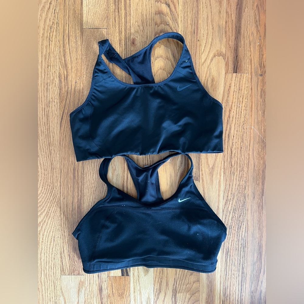 Two Nike sports bras dri-fit size medium